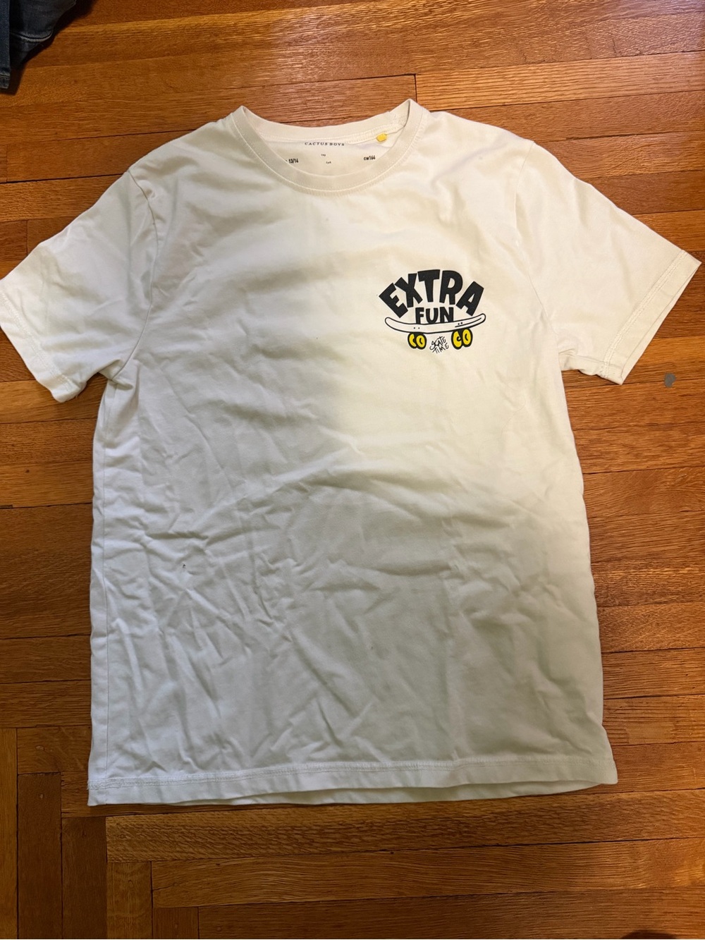 Cactus White 'Extra Fun' Skate Graphic Tee